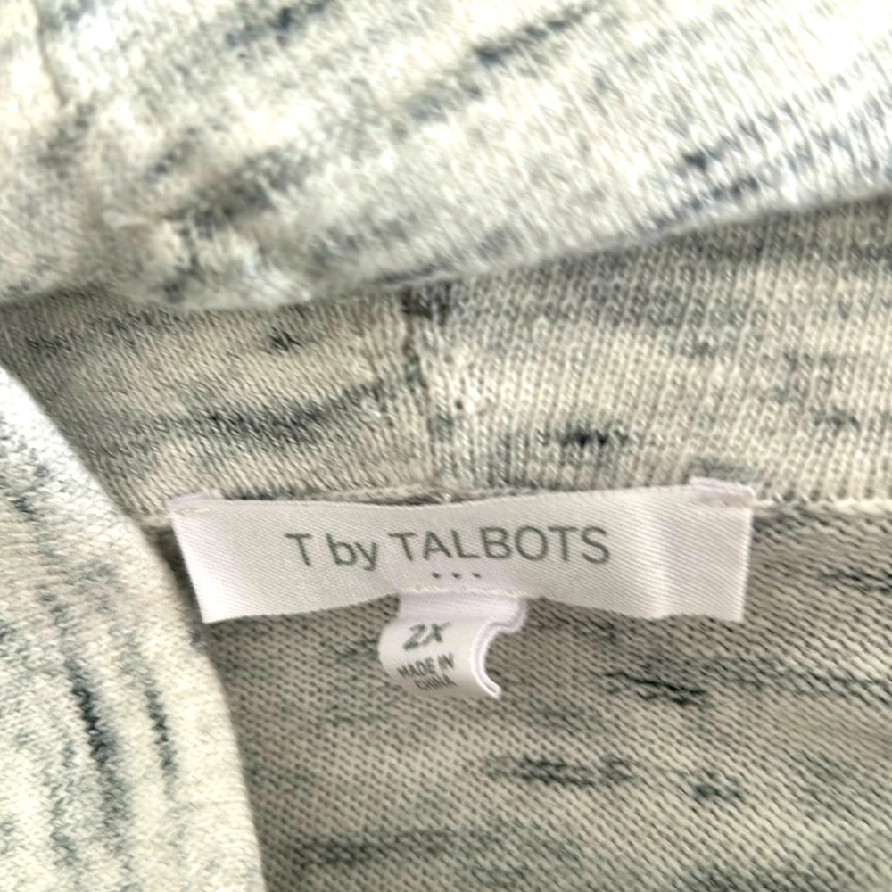 T by Talbots Grey Stripe Sweatshirt - Picture 5 of 5
